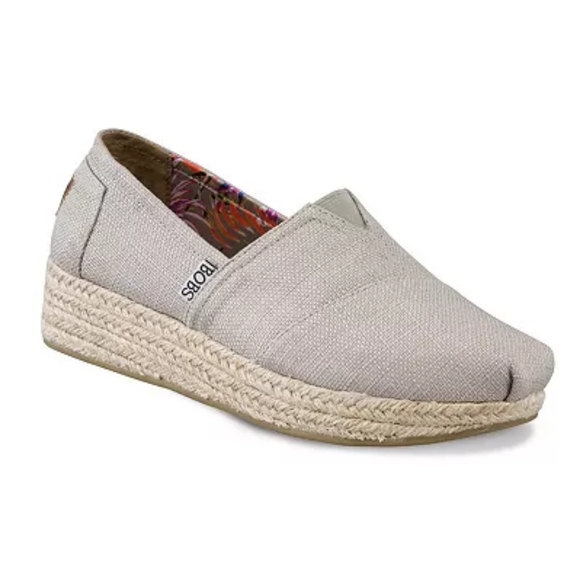 BOBS from Skechers Shoes - Bobs by Skechers Slip on Espadrille Platform Wedges